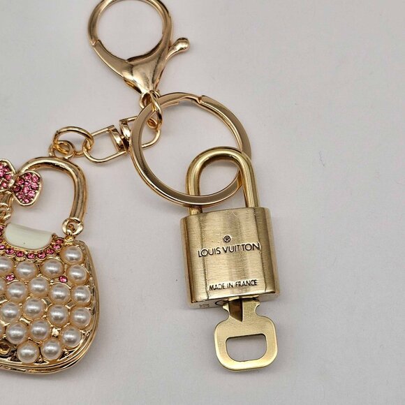 Authentic Louis Vuitton Lock & Key with unbranded Bagcharm, Keycharm, Keychain - Picture 7 of 7